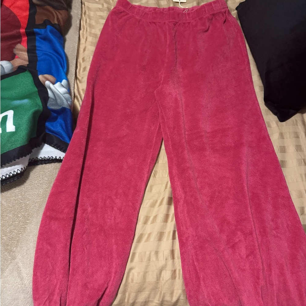NWT Suzie Kondi harem terry pants